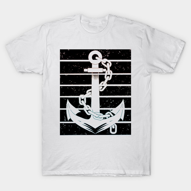 Boat owner motor boat sailing boat anchor retro boating T-Shirt by HBfunshirts